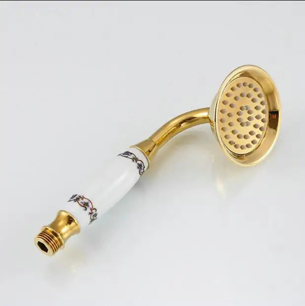 Gold Brass Rain Shower Set Single Handle
