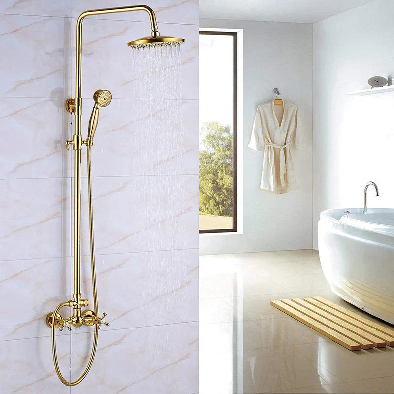 Decorbites™ Zweihand-Regendusche-System mit Schiebeschiene - Wandmontierter Badezimmer-Mischer