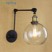 Glass Swing Arm Sconce