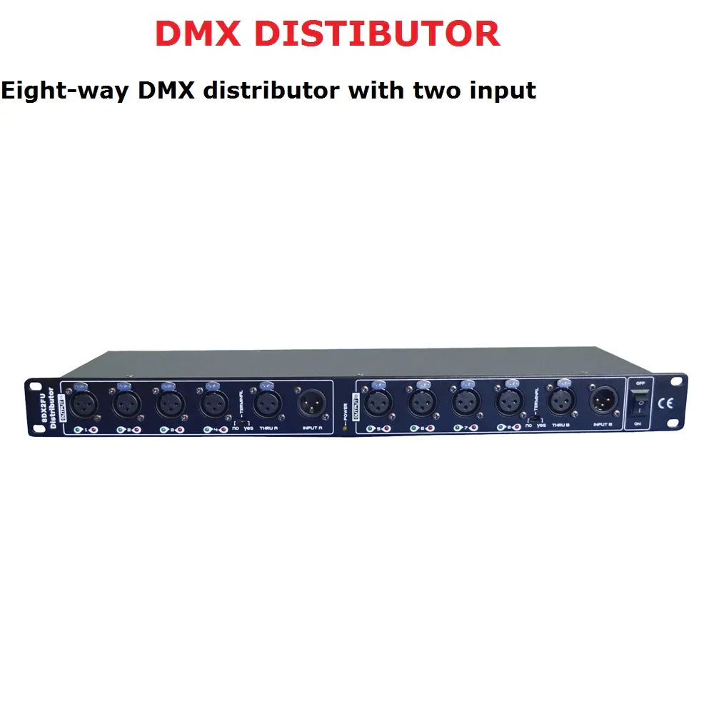 Decorbites™ DMX512-Splitter 8-Wege Lichtsignalamplifier für die Synchronisation der Bühnenbeleuchtung