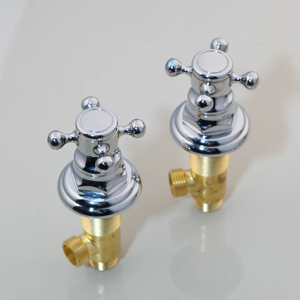Decorbites™ Dualeinhebel-Waschbeckenarmatur aus massivem Messing in Chrom mit antiker schwarzer Finish