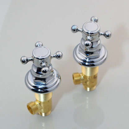 Decorbites™ Dualeinhebel-Waschbeckenarmatur aus massivem Messing in Chrom mit antiker schwarzer Finish