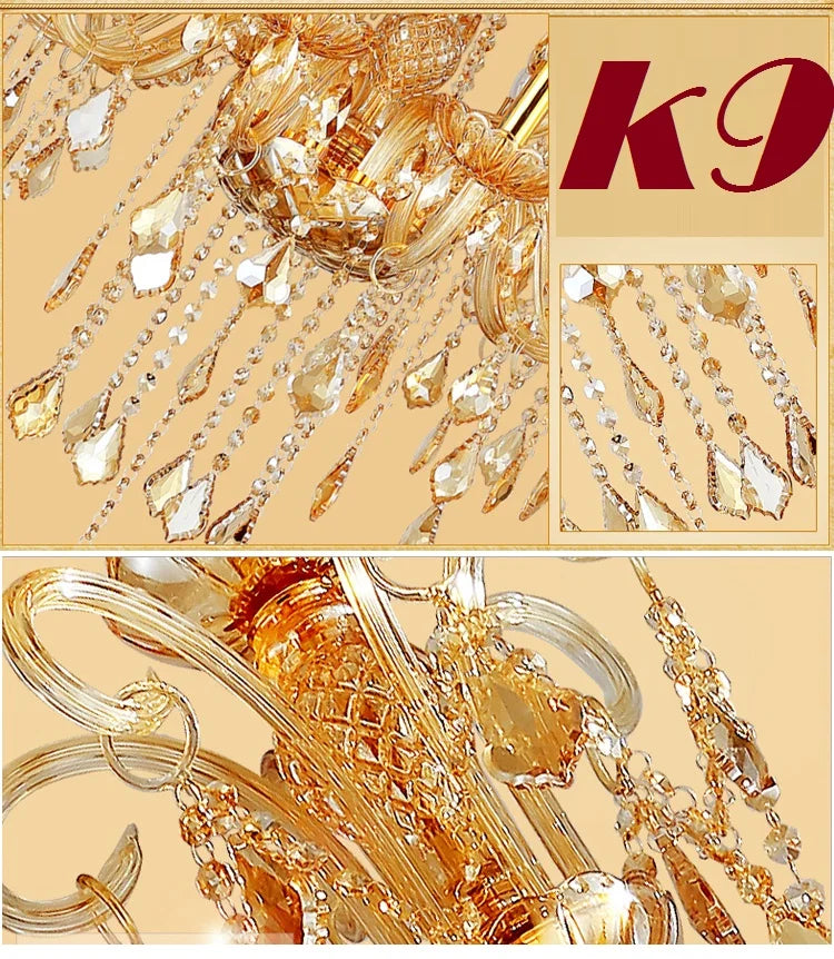 Crystal Stair Chandelier 15 Arms