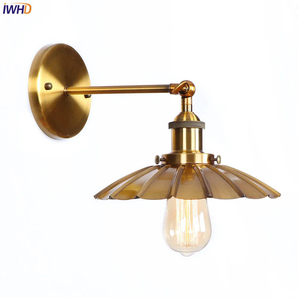Decorbites™ Eisen Golden Antik LED Wandlampe Retro Industrie Vintage Wandlampe