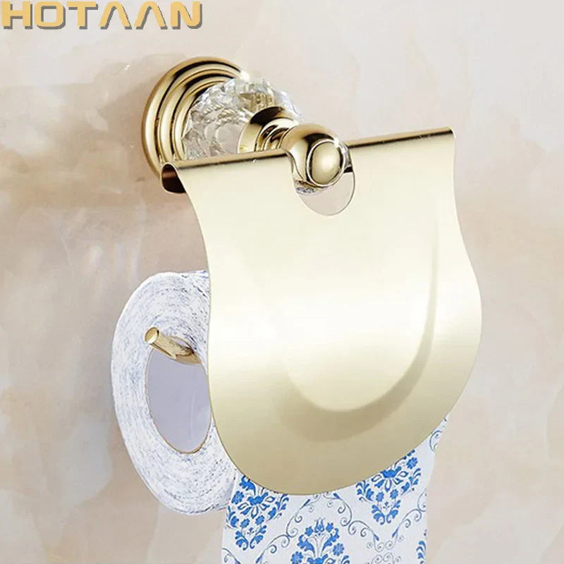 Decorbites™ Golden Crystal Toilettenpapierhalter Wandmontage Archaisierend Wasserdicht Rollenhalter