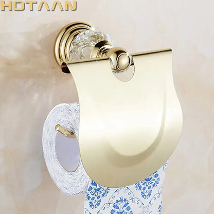 Decorbites™ Golden Crystal Toilettenpapierhalter Wandmontage Archaisierend Wasserdicht Rollenhalter