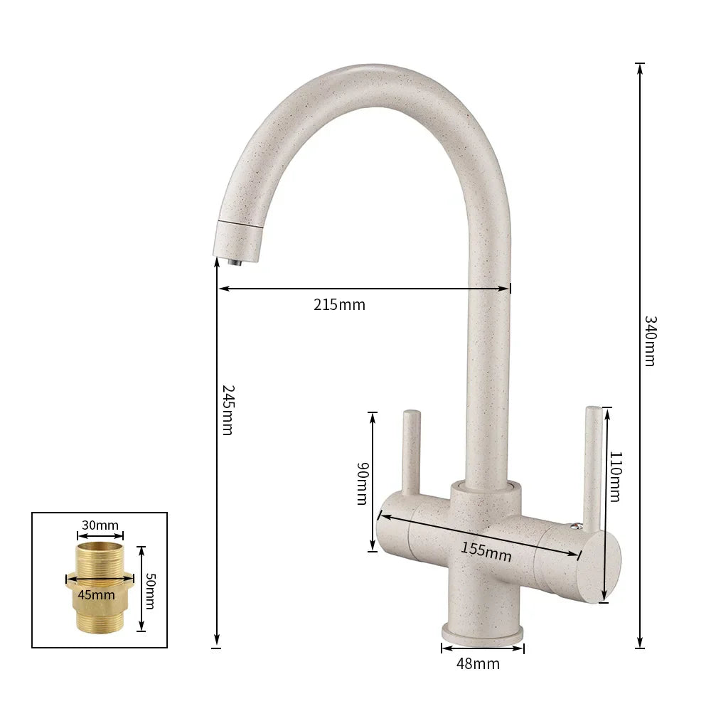 Decorbites™ Küchenarmatur Wasserfilter-Mischbatterie für sauberes Trinkwasser