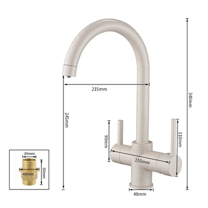 Decorbites™ Trinkwasser-Filterarmatur Küchen-Spülbecken-Mischbatterie für reines, frisches Wasser