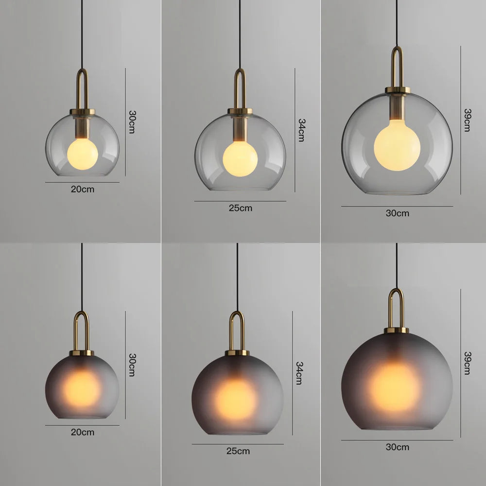 Decorbites™ Glas-Kugelleuchte: Luxus-Lampe für Restaurants & Bars, nordisches Schlafzimmerlicht