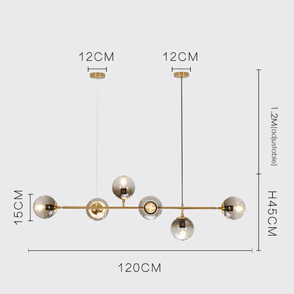 Decorbites™ Glas-Kugeln Metallstab Anhängerleuchten