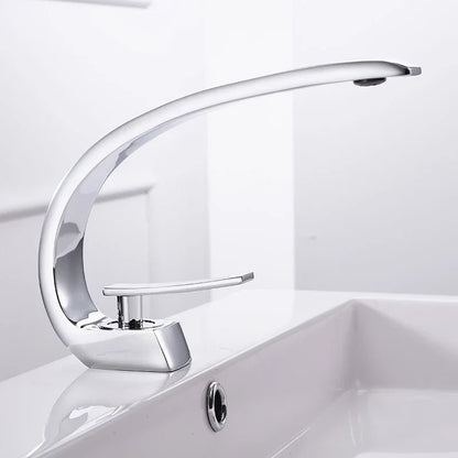 DecorBites™ Basin Faucet: Modern Brass Bathroom Mixer Tap with Single Handle and Single Hole
