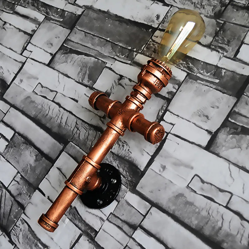 Decorbites™ Industrielle Eisenrohr-Wandleuchte: Loft-Dekoration, Steampunk-Lampe für das Wohnzimmer