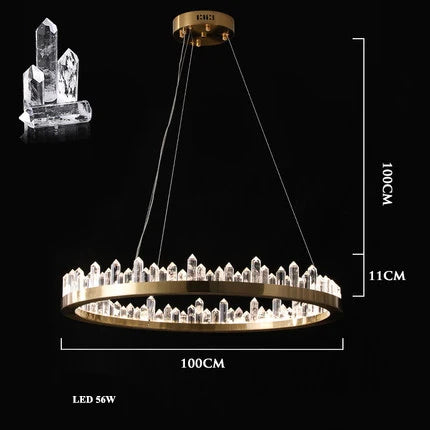 Decorbites™ Goldener Kristall-LED-Kronleuchter für modernes Esszimmer