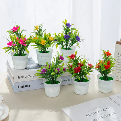 Decorbites™ Künstliche Blumen Bonsai Vase Mini Topf Heimdekoration Hochzeit DIY Blumentopf