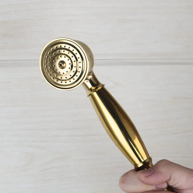 Decorbites™ Golden Duscharmatur mit Doppelgriffen für Waschbecken und Badewanne