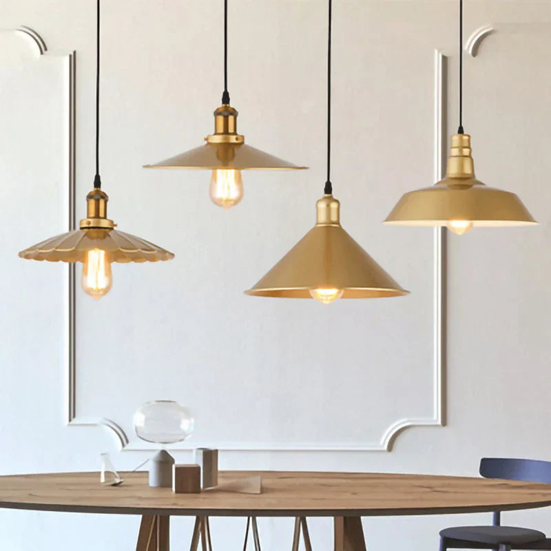 Decorbites™ Gold-Schmiedeeisen-Kronleuchter-Hängeleuchte, E27 LED, nordisch-retro Stil