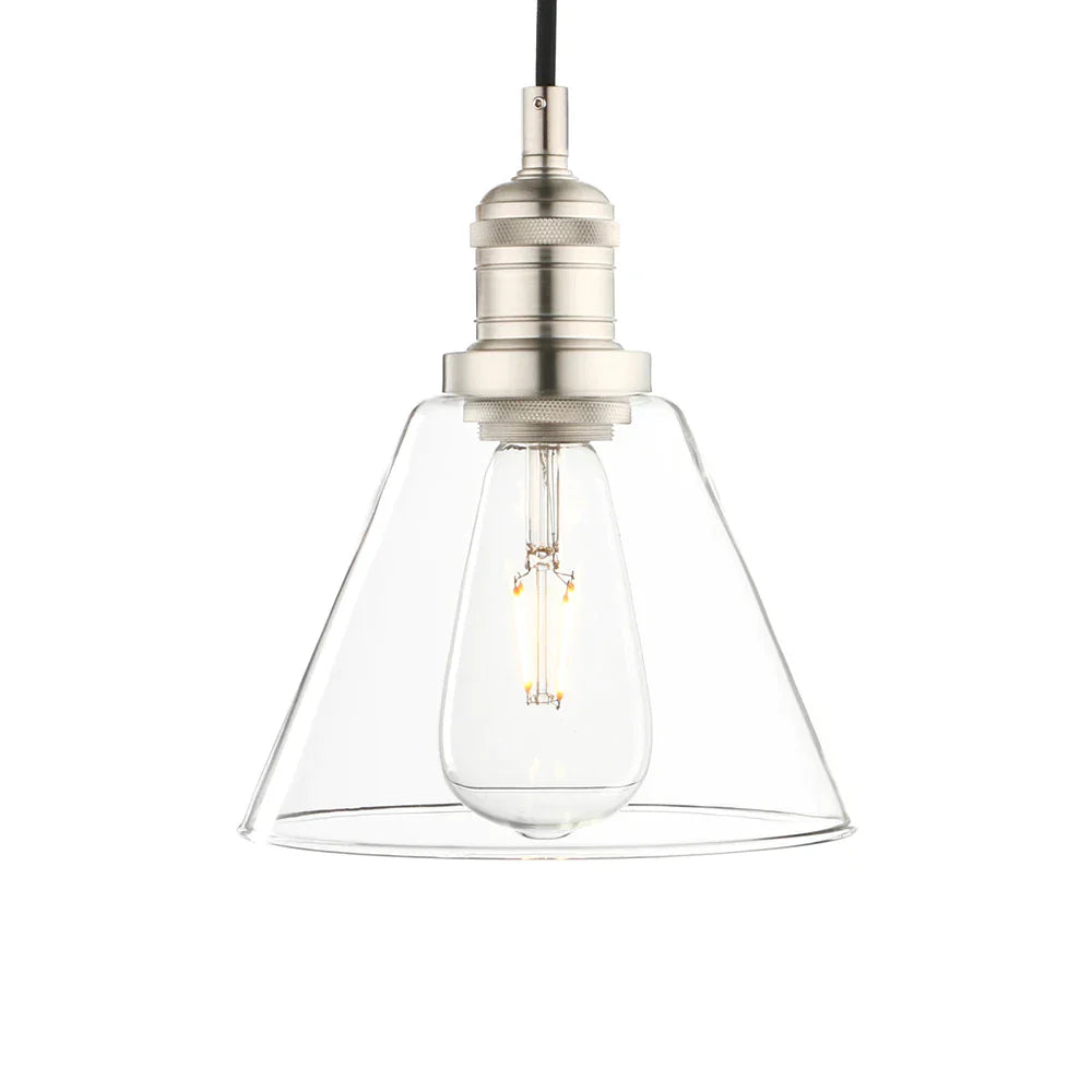 Decorbites™ Klar-Glas-Trichter-Kegelleuchte - Industrielle Vintage 1-Licht-Deckenleuchte