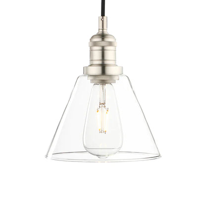 Decorbites™ Klar-Glas-Trichter-Kegelleuchte - Industrielle Vintage 1-Licht-Deckenleuchte
