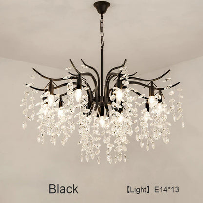 DecorBites™ Crystal LED Chandelier: Luxury Indoor Lighting for Home, Kitchen, Living Room