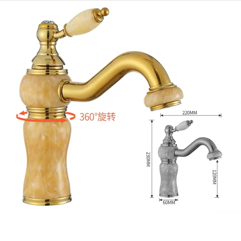 Brass Waterfall Bathroom Faucet 360 Rotate
