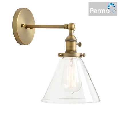 Decorbites™ Trichter-Glas-Wandleuchte E27 Wandlampe Moderne Schlafzimmer-Lampenarmatur