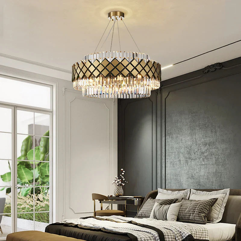 Art Deco Crystal Chandelier