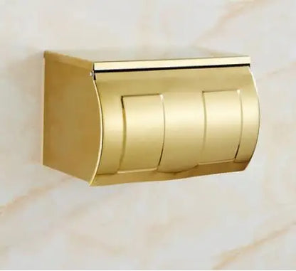 Decorbites™ Gold Messing Badezimmer-Hardware-Set: Handtuchhalter, Papierhalter, Toilettenbürstenhalter, Handtuchleiter, Haken