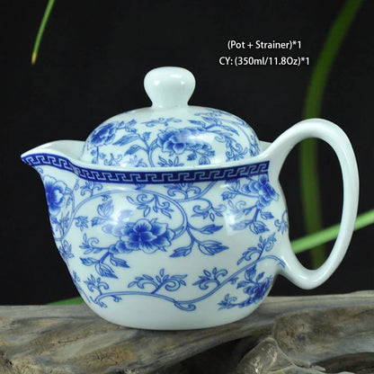 Decorbites™ Drachen-Teekanne-Teeset, Porzellan-Kung-Fu-Teegerät für Pu-Erh-Oolong-Zeremonie