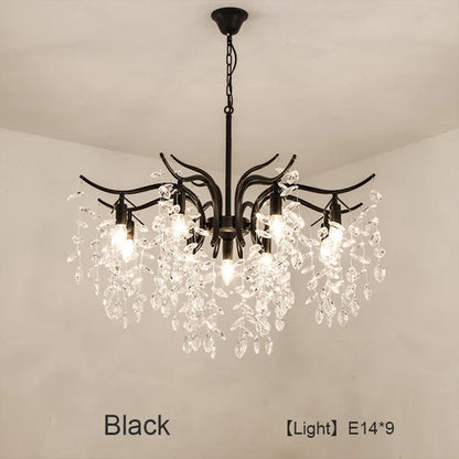 DecorBites™ Crystal LED Chandelier: Luxury Indoor Lighting for Home, Kitchen, Living Room