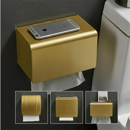 Decorbites™ Gebürstetes Gold-Aluminium-Toilettenpapierhalter