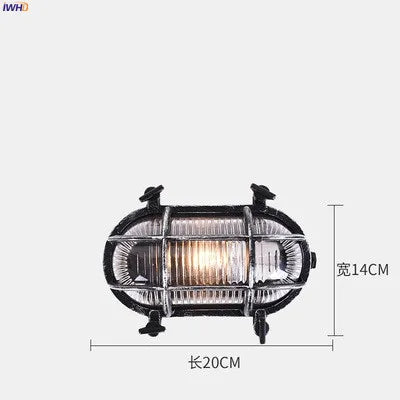 Decorbites™ Industrielle Außenwandlampe Wasserdichte LED-Wandlampe für Veranda Garten Balkon