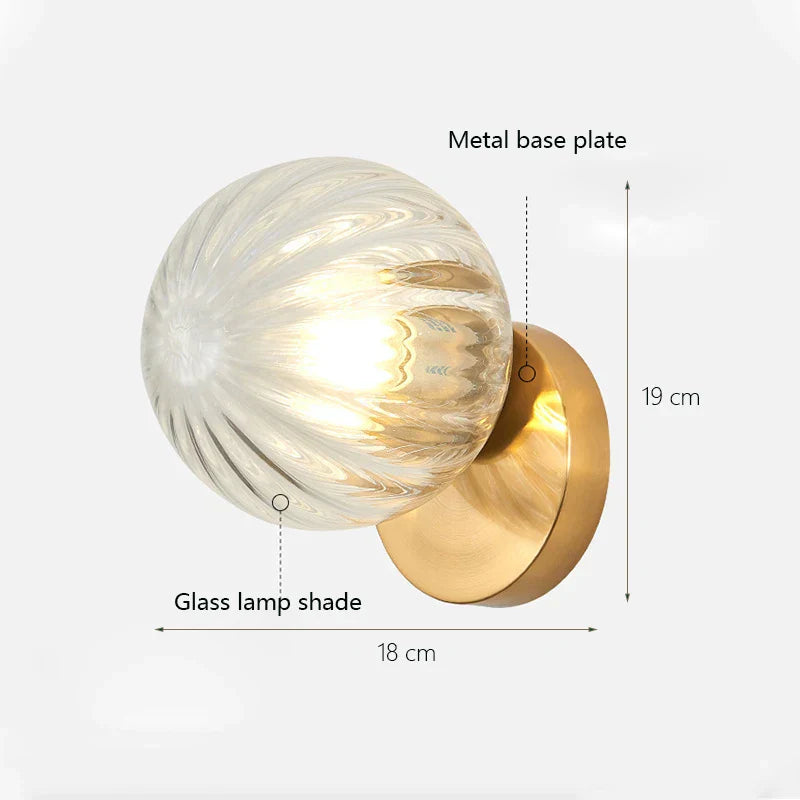 Decorbites™ Glasball-Wandlampe: Modernes minimalistisches nordisches Design, luxuriöse Beleuchtung für das Schlafzimmer