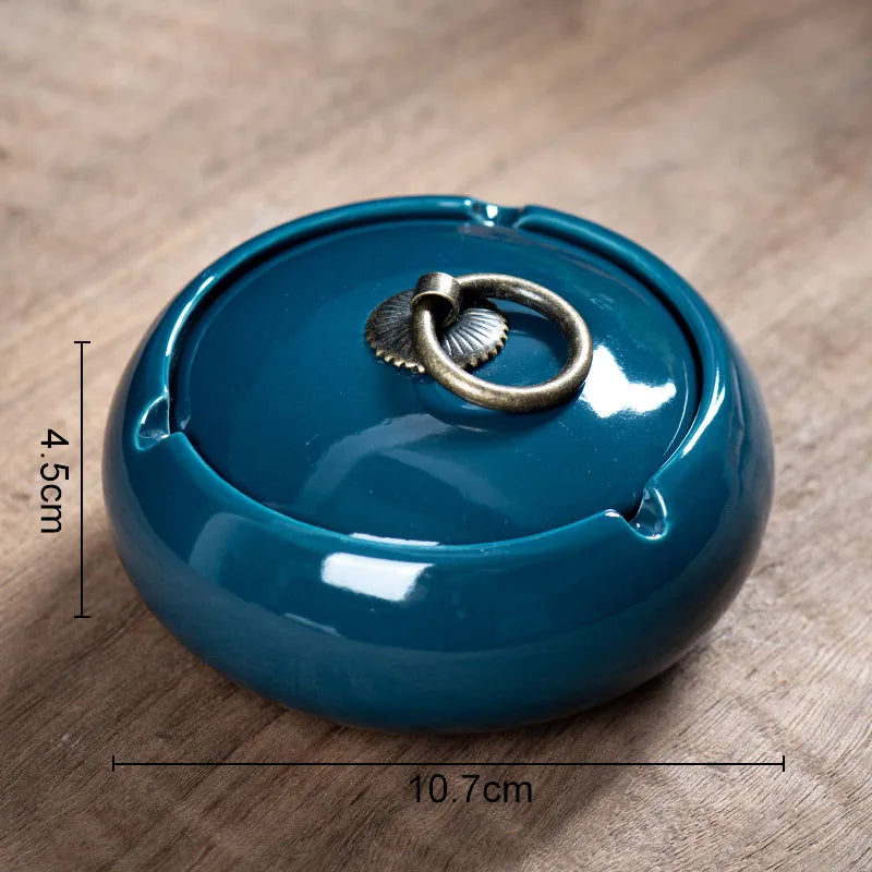 Porcelain Round Ashtray Decor