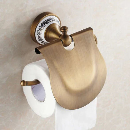 DecorBites™ Bath Hardware Set: Toilet Paper Holder, Towel Rack, Tissue Holder, Cup Holder, Robe Hook