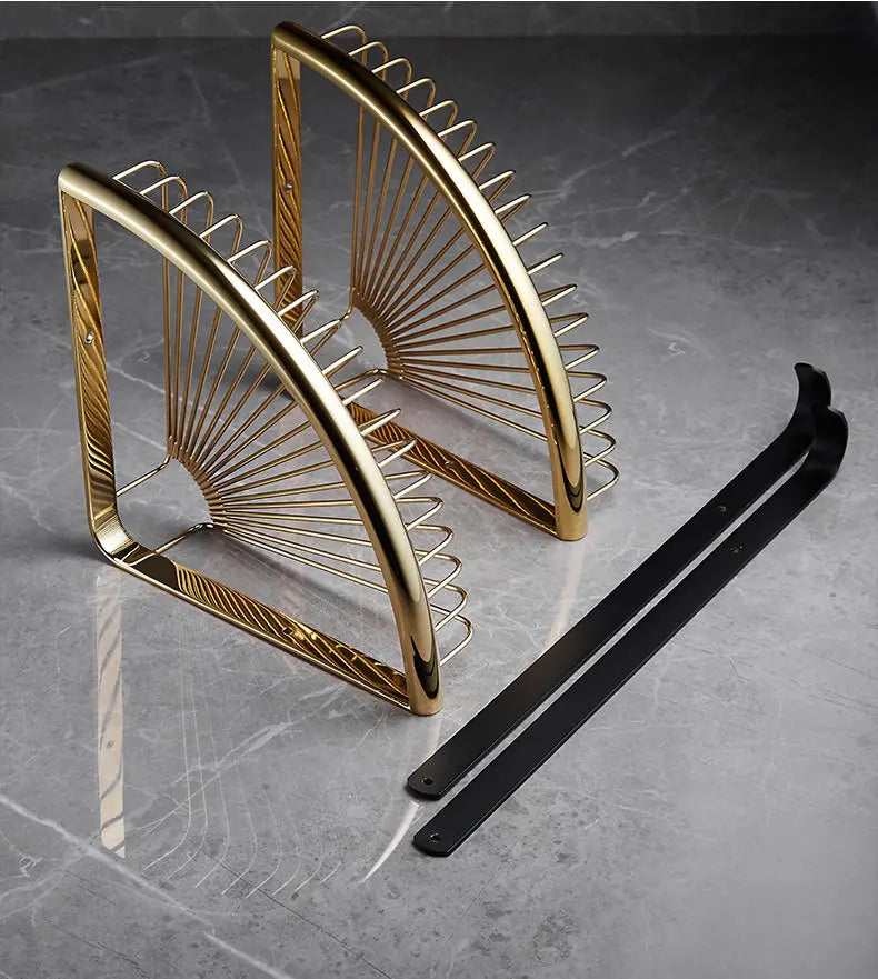 Gold Black Corner Shelf