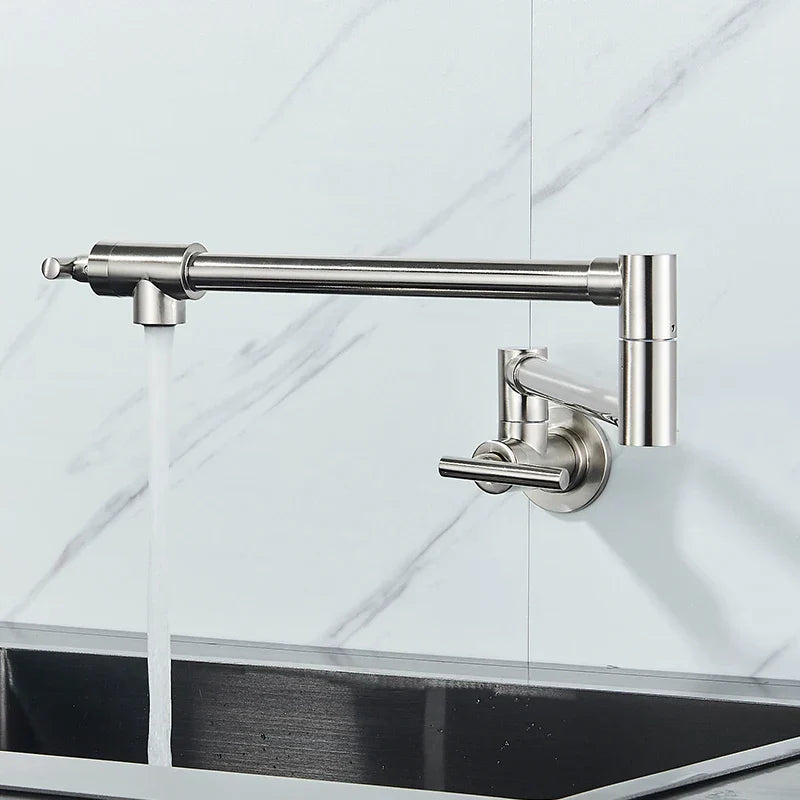 Decorbites™ Drehgelenk-Auslauf Messing-Küchenarmatur, Einloch Zwei-Griff Schwingarm