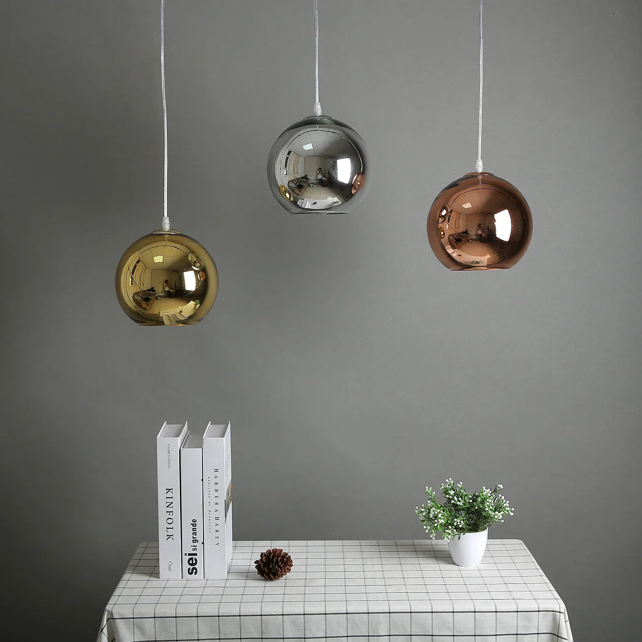 Decorbites™ Goldener Ball-Glas-Hängeleuchte LED für Küche Wohnzimmer Café Hanglamp
