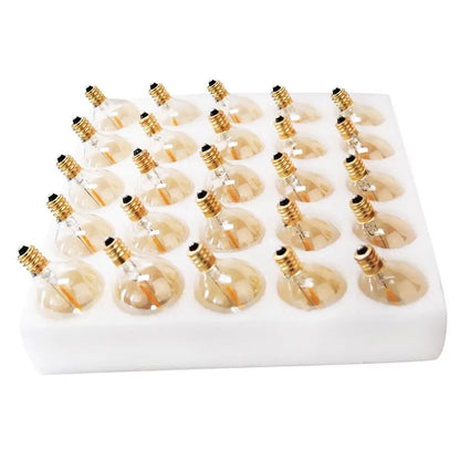 Decorbites™ G40 Bernstein-Glas Warm White LED-Lichterkette für Terrassen-Dekoration, dimmbar 1W Äquiv
