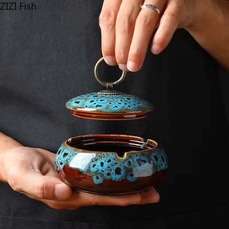 Porcelain Round Ashtray Decor