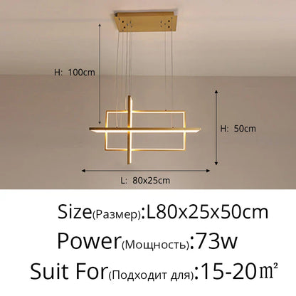 Decorbites™ Geometrische Aluminium-Hängeleuchte für Wohnzimmer Schlafzimmer Restaurant Küche – Moderne Kunstleuchte