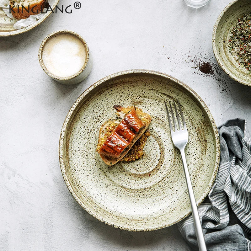 Decorbites™ Japanischer Stil Keramik Reis-Schüssel Rund - Schwalben-Design