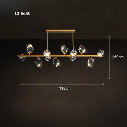 Decorbites™ Kristall-Kupfer-Runder Kronleuchter: Elegante LED-Hängeleuchte für das Esszimmer