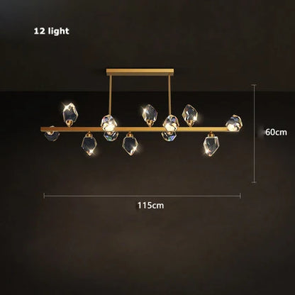 Decorbites™ Kristall-Kupfer-Runder Kronleuchter: Elegante LED-Hängeleuchte für das Esszimmer