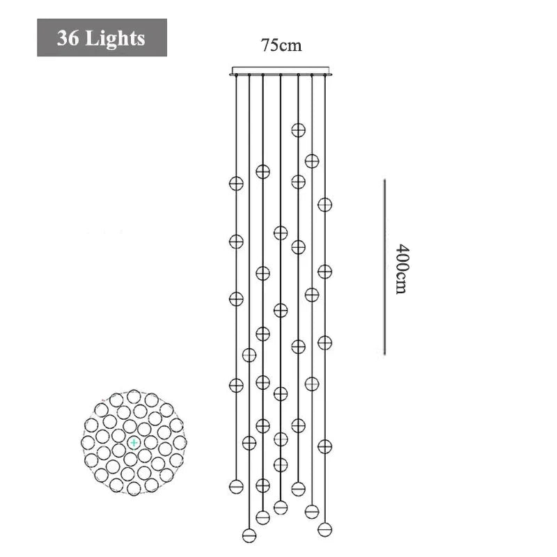 Decorbites™ Kristall-LED-Kronleuchter: Moderne Luxus-Pendantleuchten für Treppenhaus, Schlafzimmer und Wohnzimmer