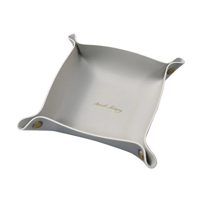 Decorbites™ Leder-Desktop-Organizer-Tablett: Aufbewahrung für Kosmetik, Schmuck, Schlüsselhalter für Zuhause/Büro