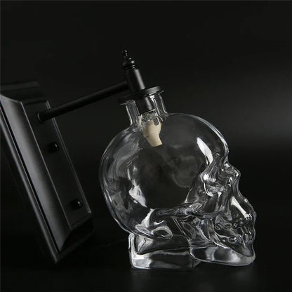 Decorbites™ Glas-Schädel-Wandleuchte: Nordisch-industrielle Vintage-LED-Wandleuchte für Wohnzimmer & Schlafzimmer.