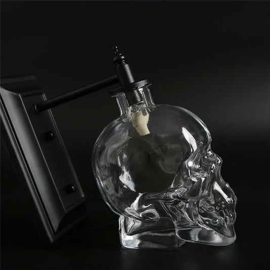 Decorbites™ Glas-Schädel-Wandleuchte: Nordisch-industrielle Vintage-LED-Wandleuchte für Wohnzimmer & Schlafzimmer.