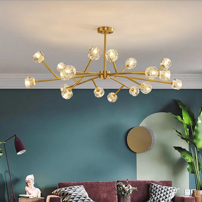 DecorBites™ Crystal LED Chandelier Ceiling Light for Elegant Home Décor