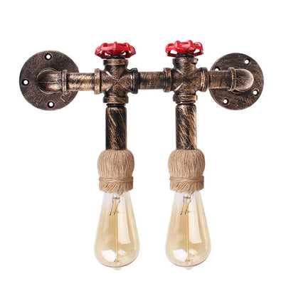 Decorbites™ Eisen Rost Wasserrohr Wandlampen Retro Vintage E27 Wandleuchte für Heimdekoration