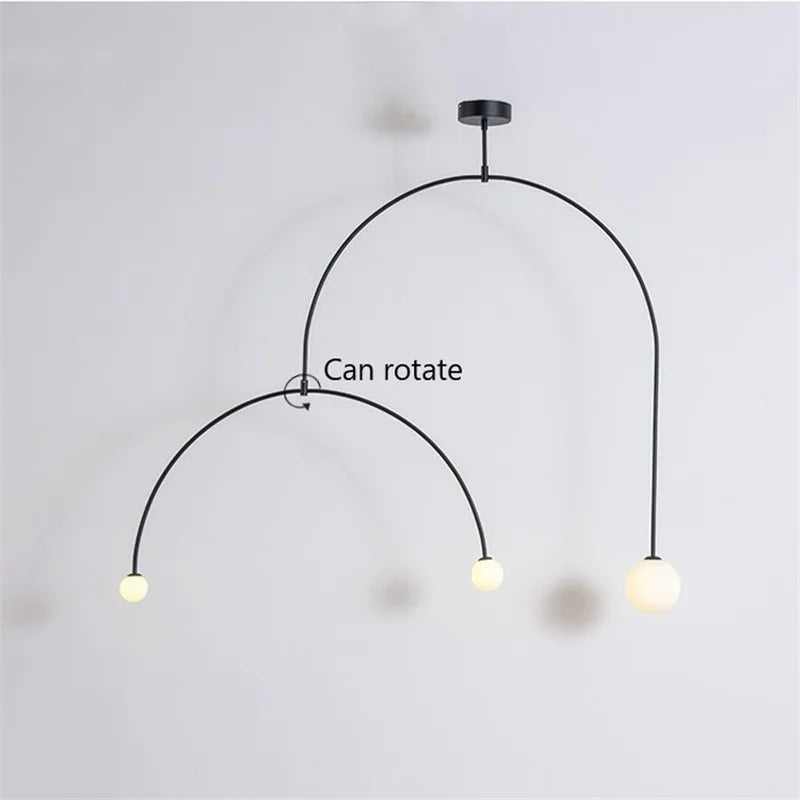 Decorbites™ Eisenbalance-Kronleuchter: Skandinavisches Post-Modernes Wohnzimmer-Pendant-Licht